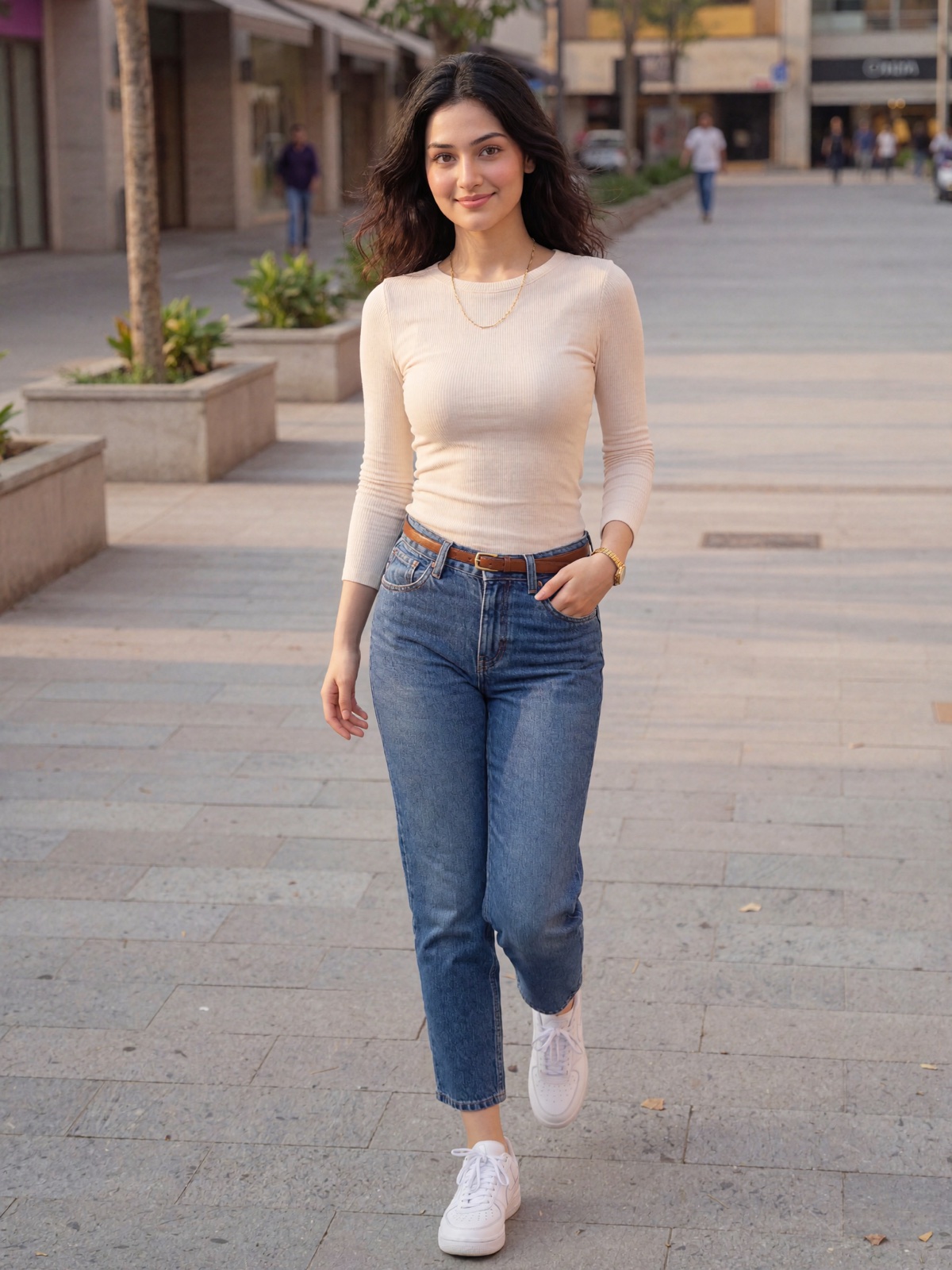 Siya in denim street style